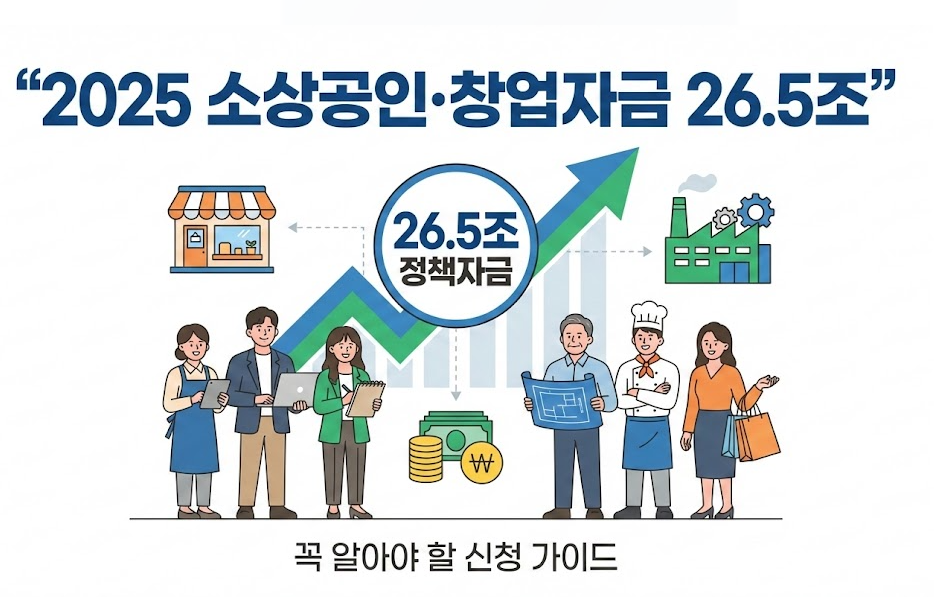 “2025 소상공인·창업자금 26.5조-꼭 알아야 할 신청 가이드”