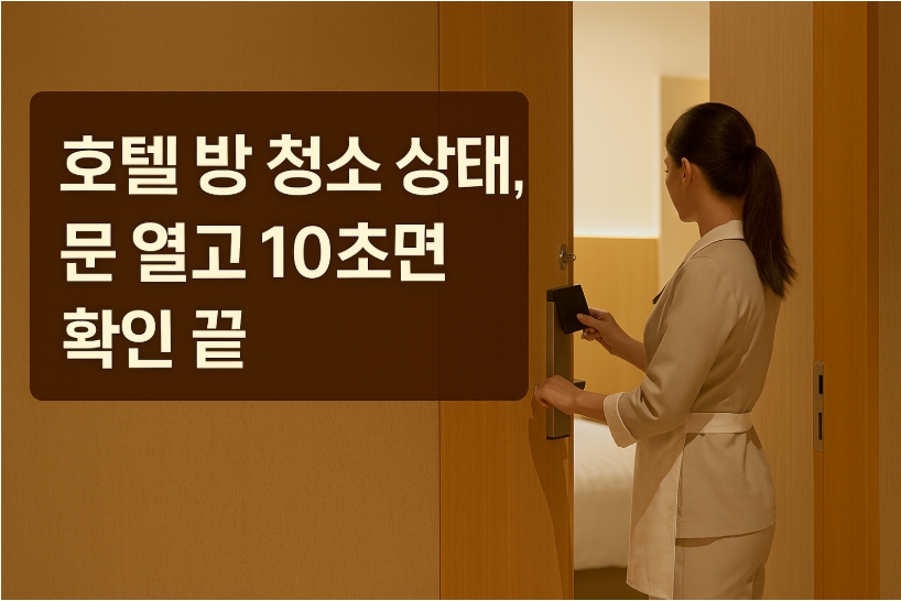 “호텔 방 청소 상태, 문 열고 10초면 확인 끝!”