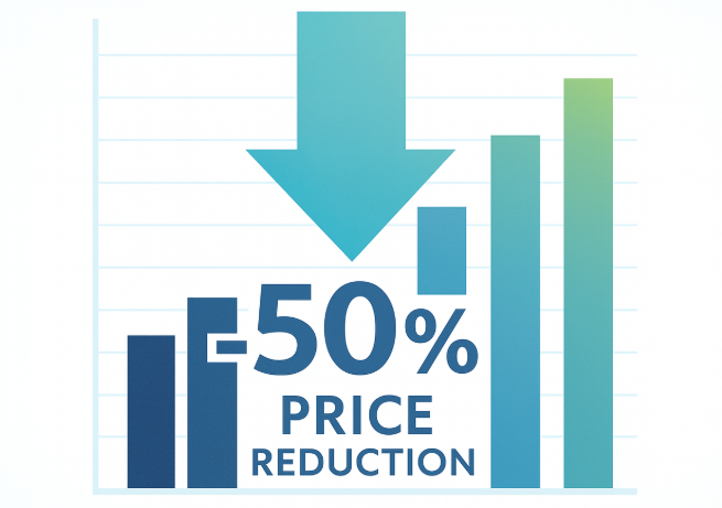 “제약 정책과 약가 인하를 상징하는 추상적 의료 산업 이미지”