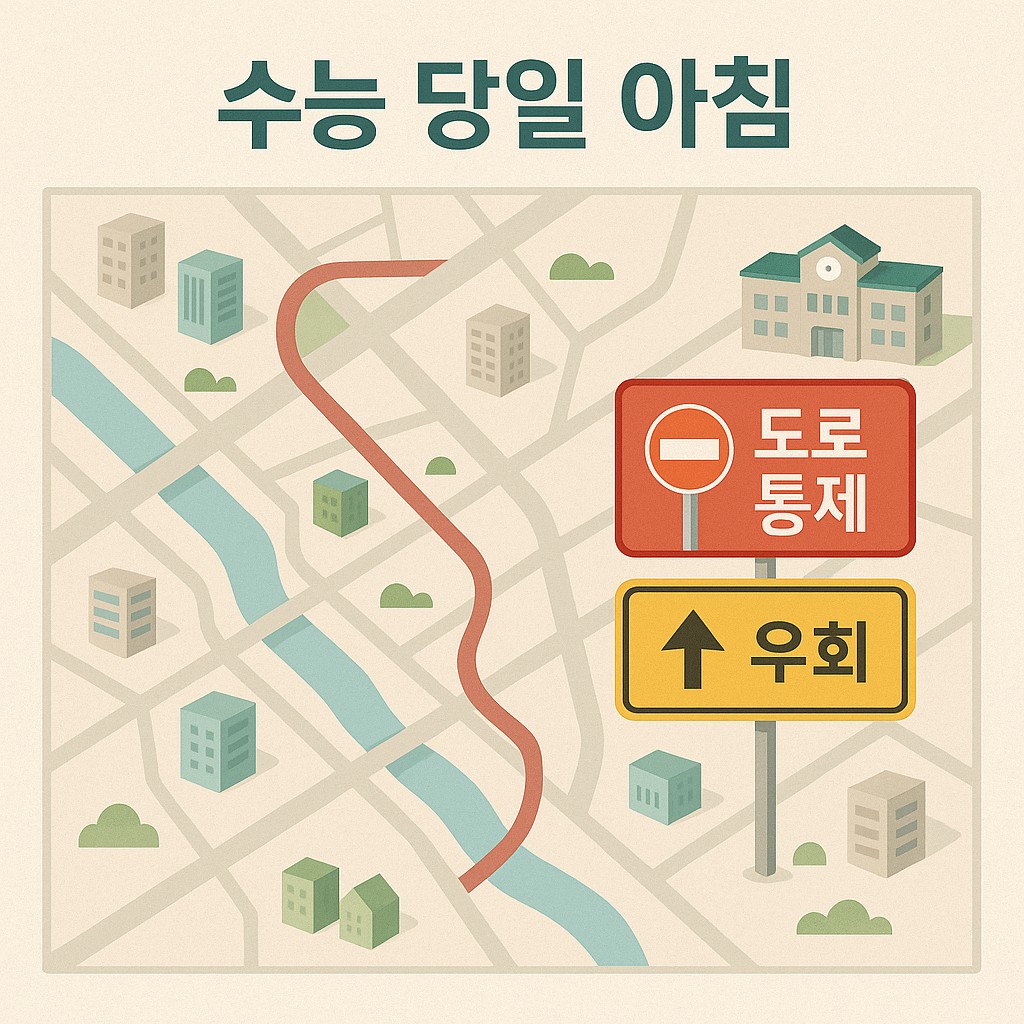 수능 교통 통제 완전 가이드: 통제 구간과 시간대 파악, 대중교통 증편·네비 경로까지 한 눈에 19 AI제작 그림