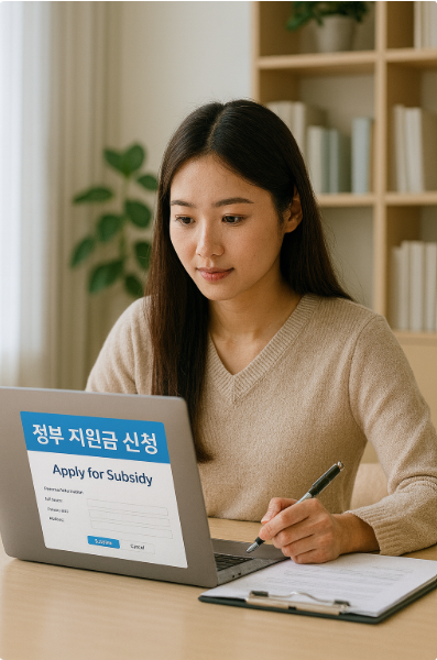 청년 지원금 신청 방법 총정리 (2025년 최신 업데이트) 24 지원금 신청을 위해 서류를 준비하는 청년