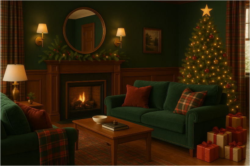 2025 크리스마스 트렌드 감성 거실 인테리어 이미지