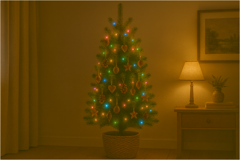 “2025년 트렌드를 반영한 내추럴 크리스마스 트리”