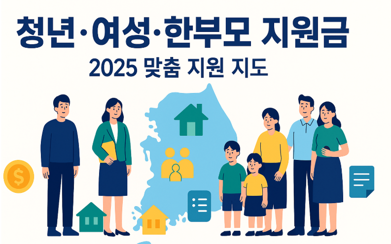 “청년·여성·한부모 지원금 2025 맞춤 지원 지도”.