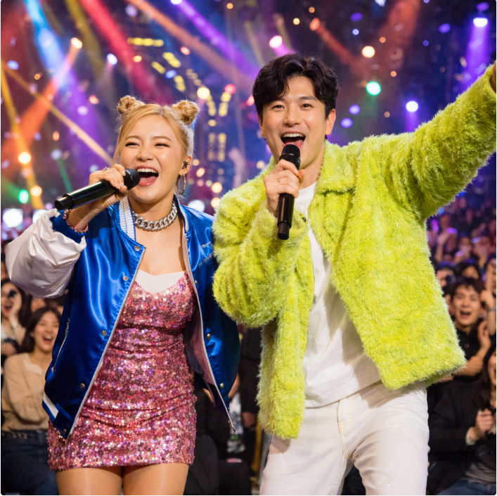 MBC 연예대상 무대에서 특별 공연 중