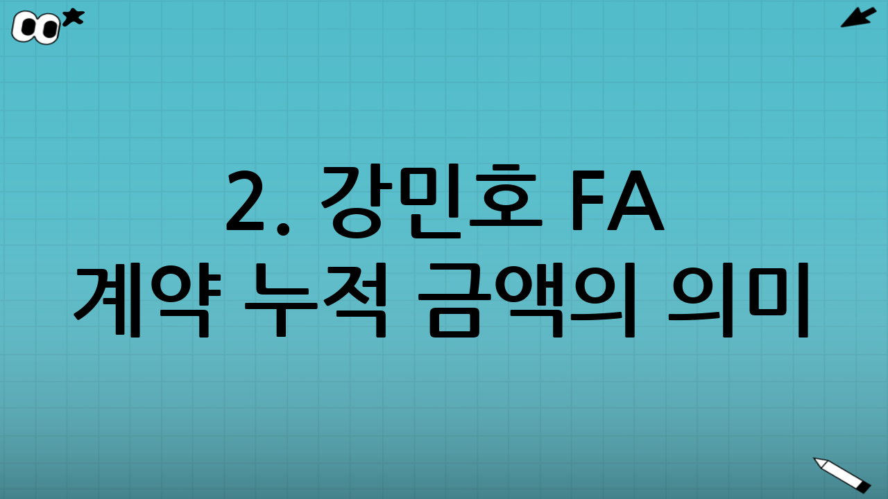 2. 강민호 FA 계약 누적 금액의 의미
