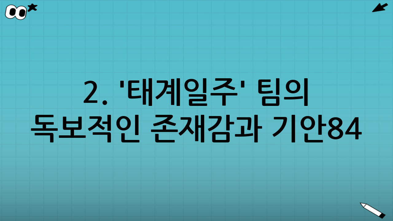 2. '태계일주' 팀의 독보적인 존재감과 기안84