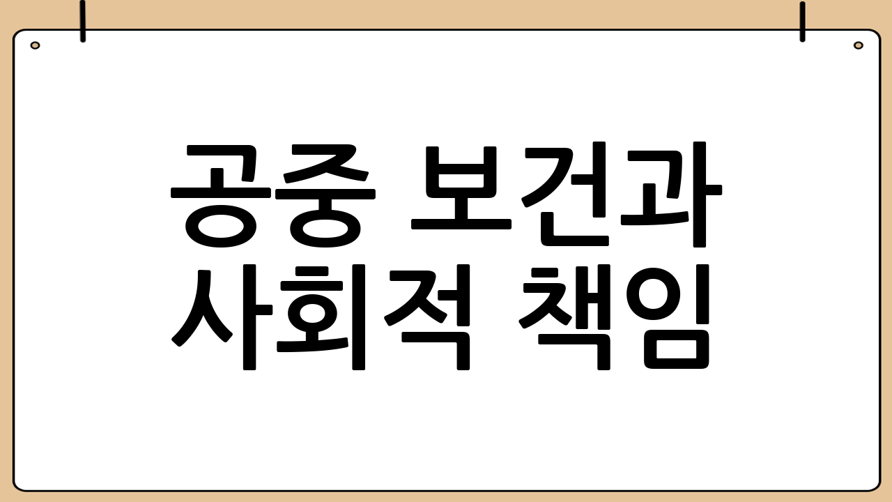 공중 보건과 사회적 책임