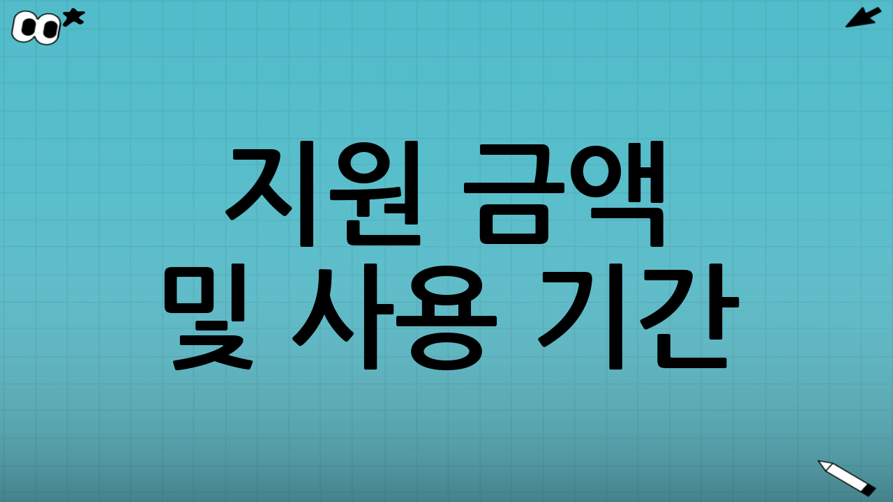 지원 금액 및 사용 기간