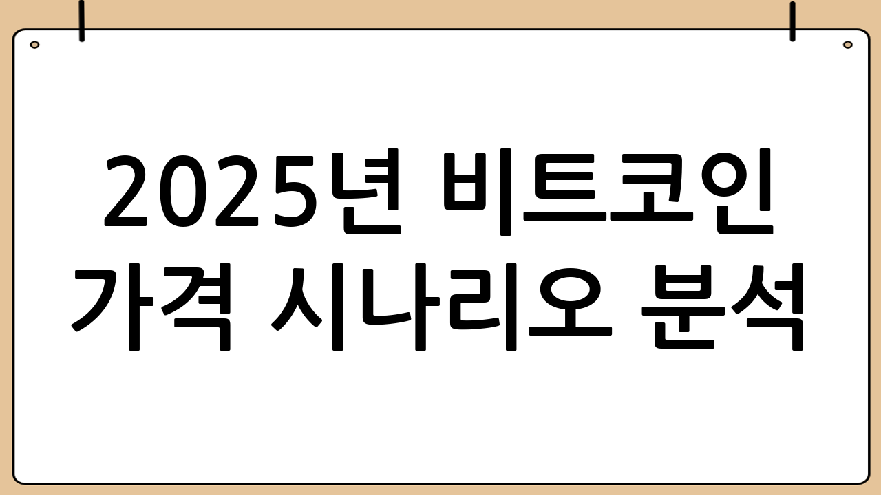 2025년 비트코인 가격 시나리오 분석