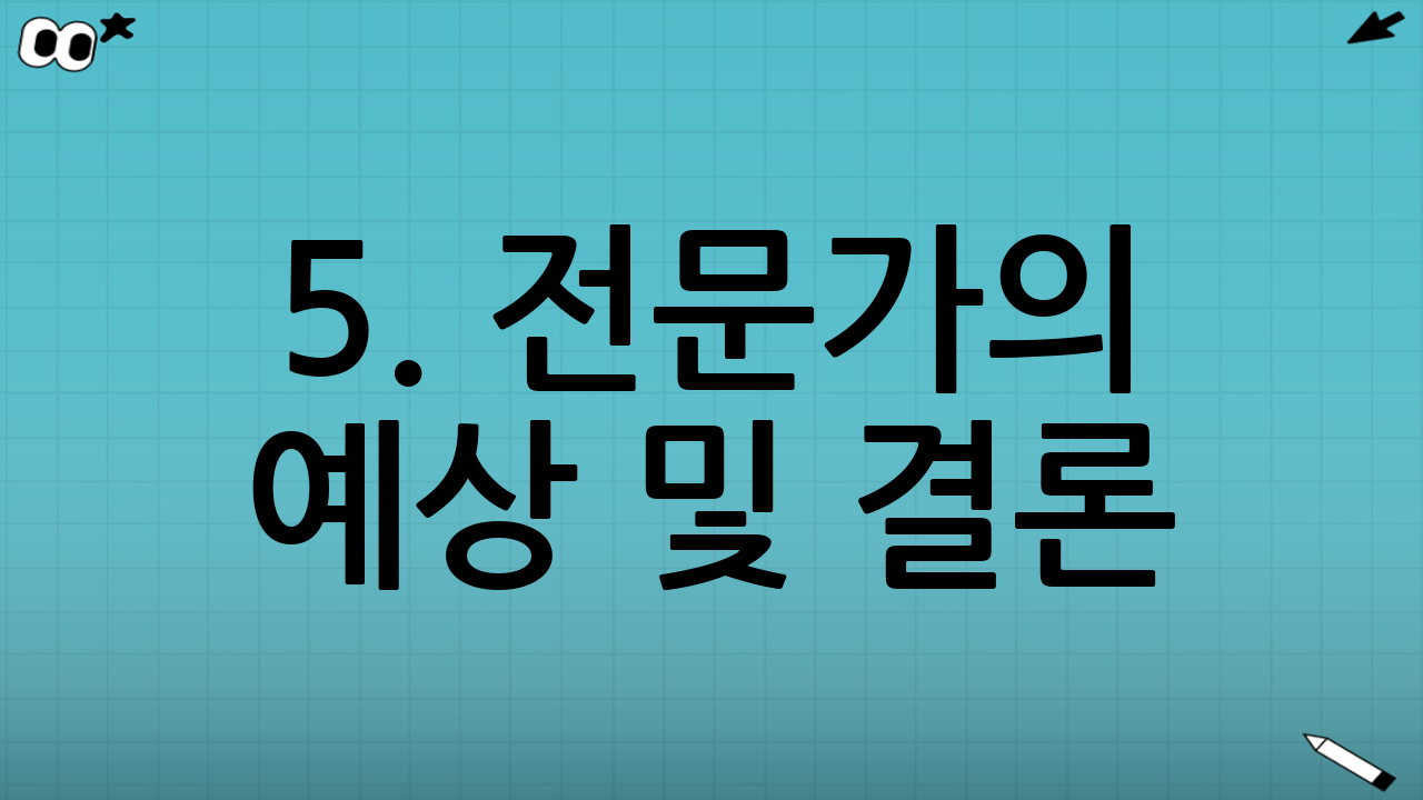 5. 전문가의 예상 및 결론