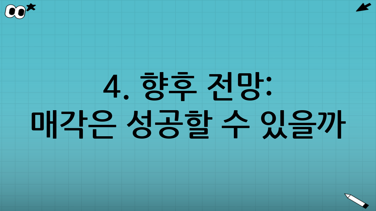 4. 향후 전망: 매각은 성공할 수 있을까?