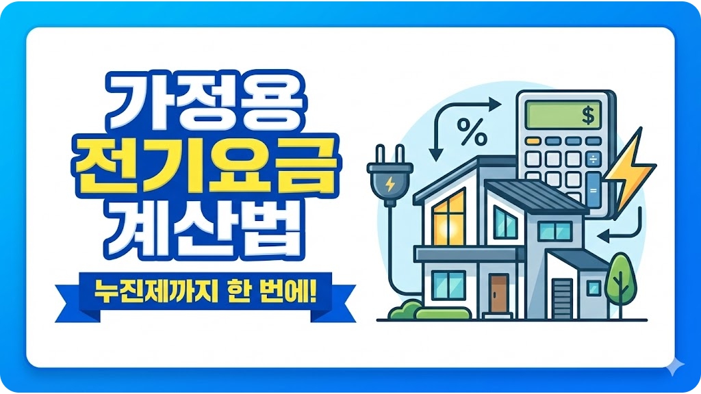가정용 전기요금 계산법 누신세까지 한번에