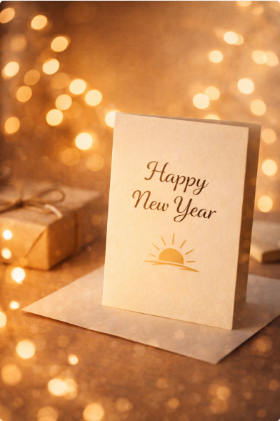 감사와 응원을 전하는 새해 메시지 분위기의 마무리 이미지