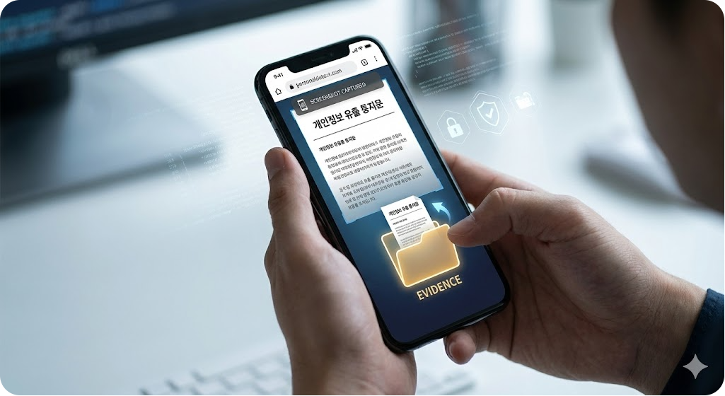 개인정보 유출 통지문 증거 수집 및 캡처 과정