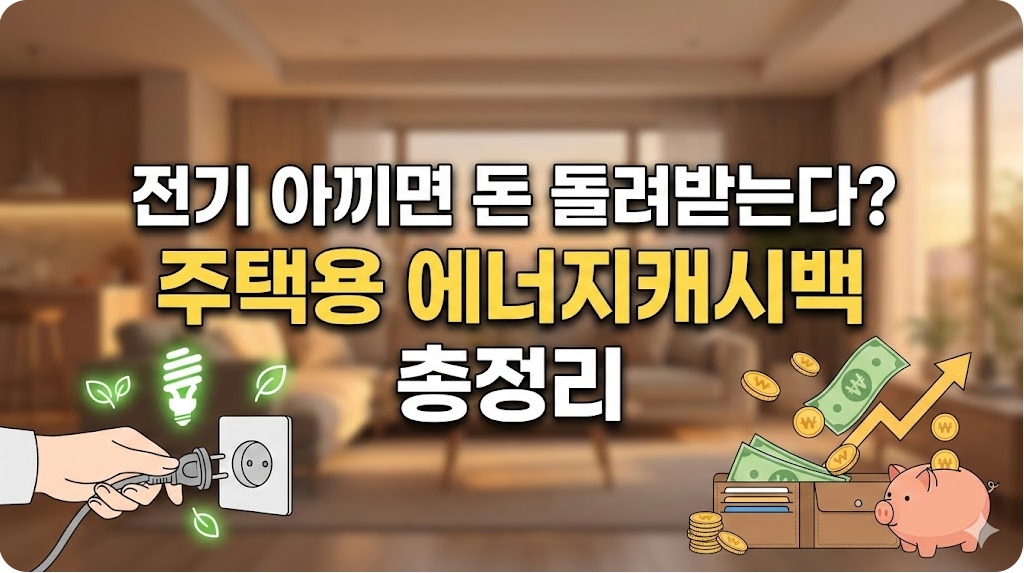 전기 아끼면 돈 돌려받는다? 주택용 에너지캐시백 총정리