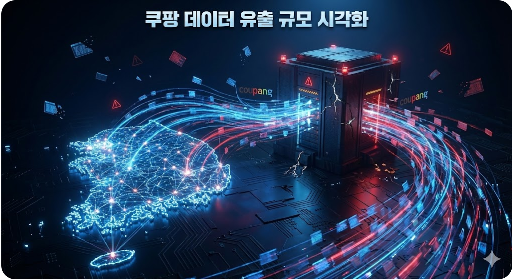 쿠팡 개인정보 유출 사고 규모와 데이터 흐름도