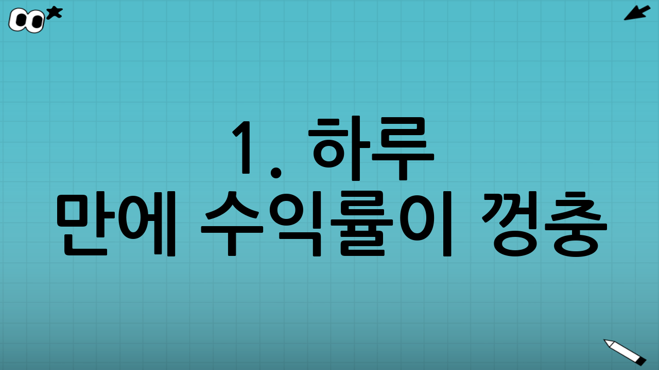 1. 하루 만에 수익률이 껑충? 도깨비 숫자의 비밀