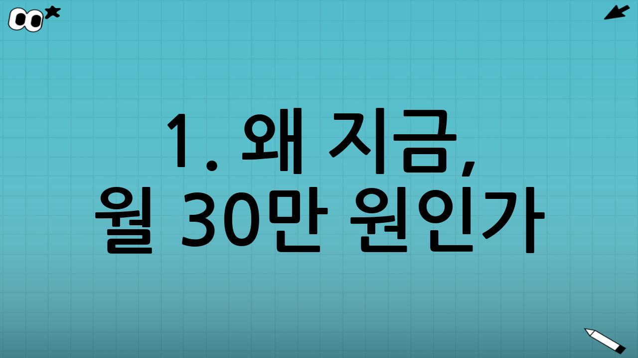 1. 왜 지금, 월 30만 원인가? (복리의 마법)