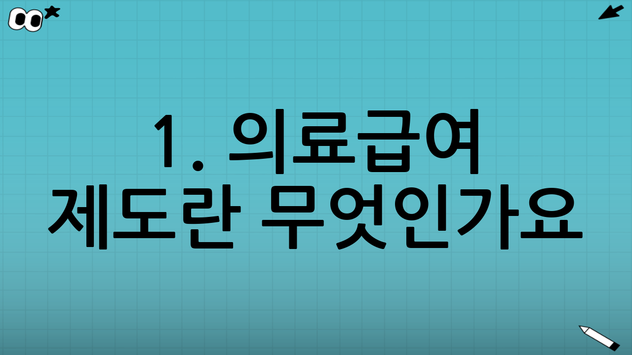 1. 의료급여 제도란 무엇인가요?