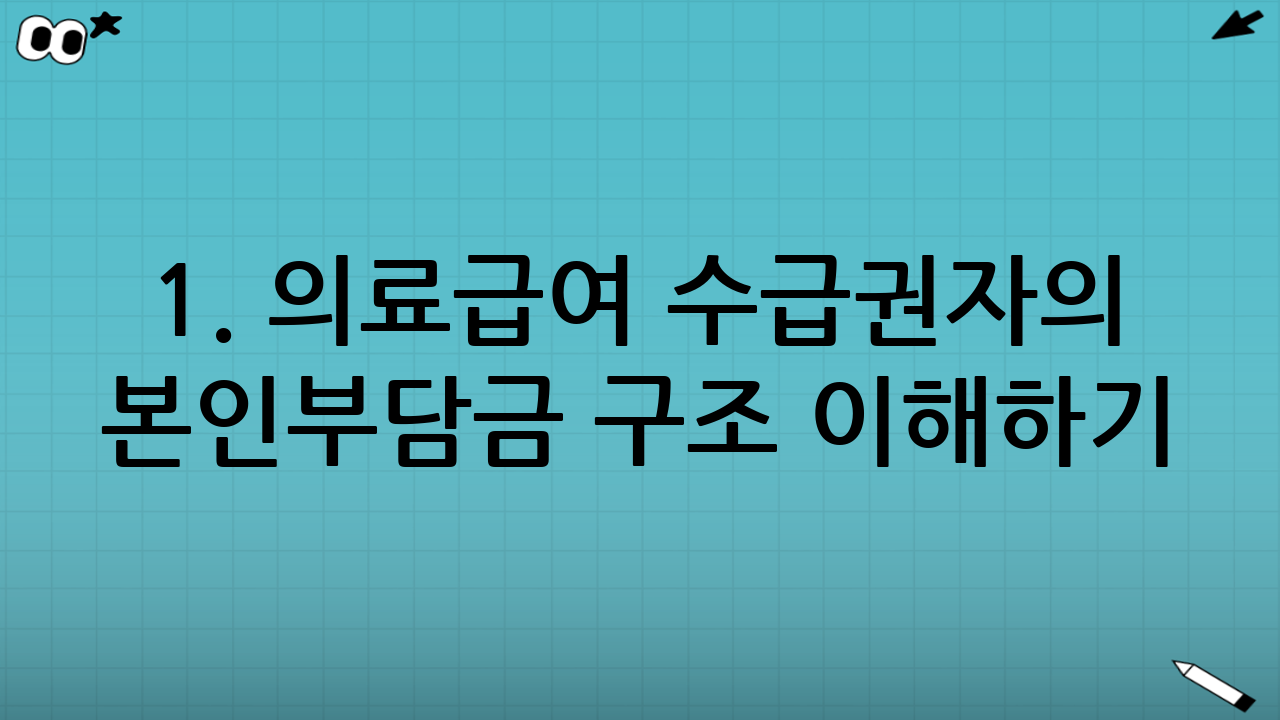 1. 의료급여 수급권자의 본인부담금 구조 이해하기