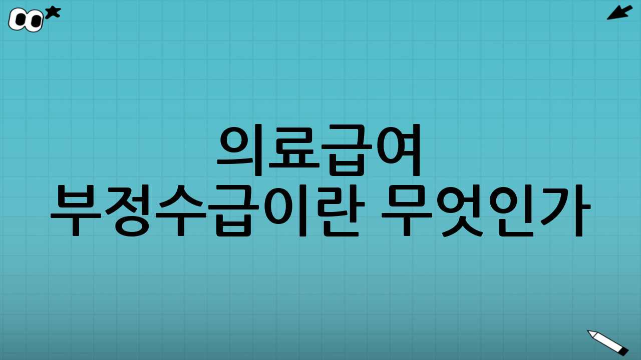 의료급여 부정수급이란 무엇인가?