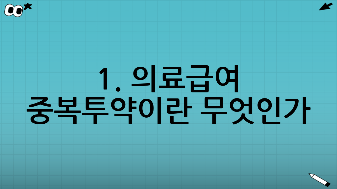 1. 의료급여 중복투약이란 무엇인가?