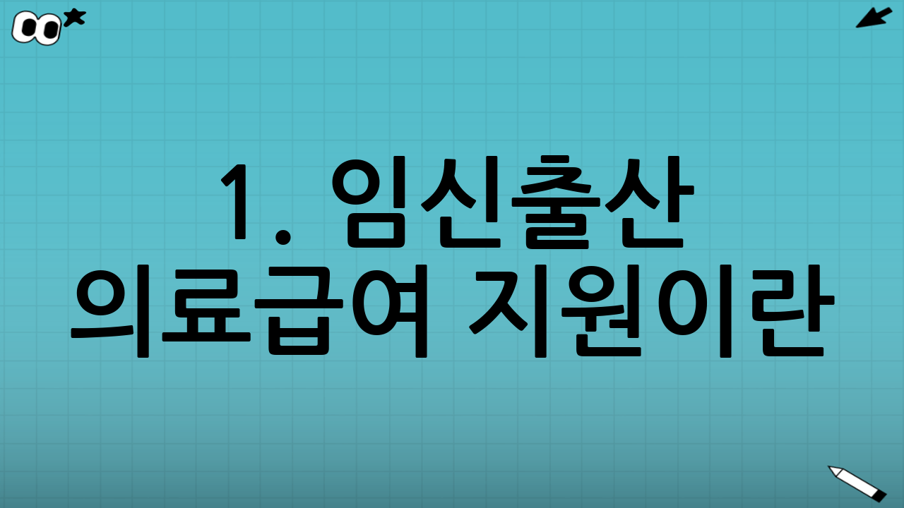 1. 임신·출산 의료급여 지원이란?