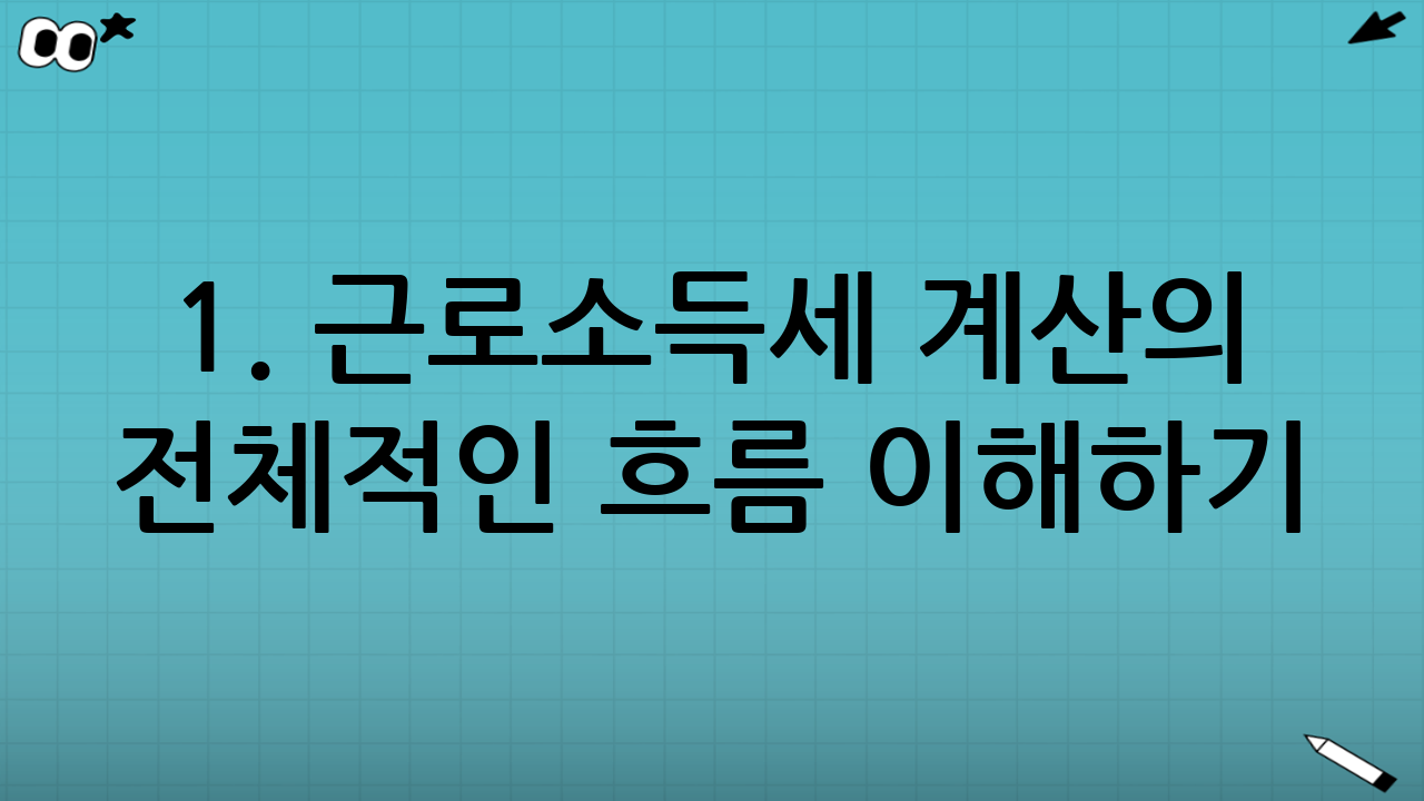 1. 근로소득세 계산의 전체적인 흐름 이해하기