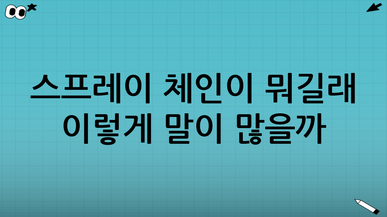 스프레이 체인이 뭐길래 이렇게 말이 많을까