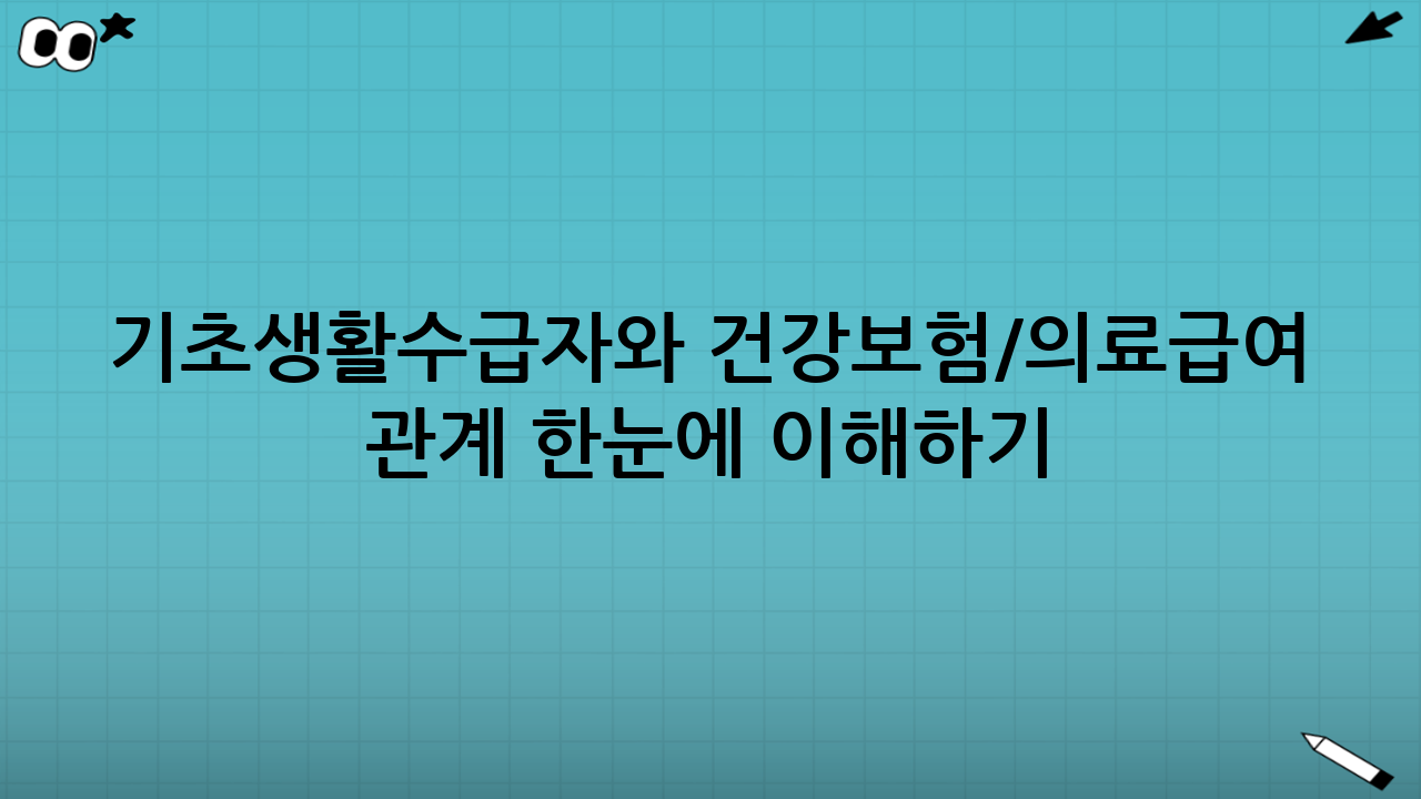 기초생활수급자와 건강보험/의료급여 관계 한눈에 이해하기
