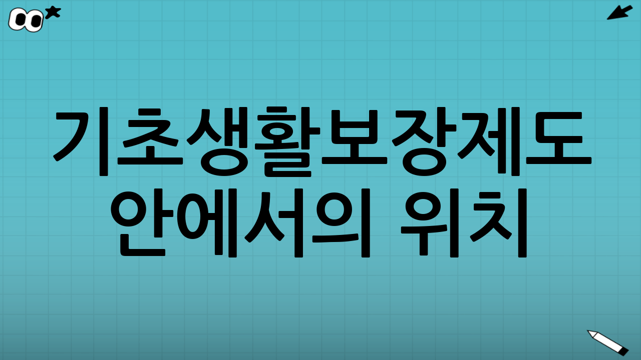 기초생활보장제도 안에서의 위치
