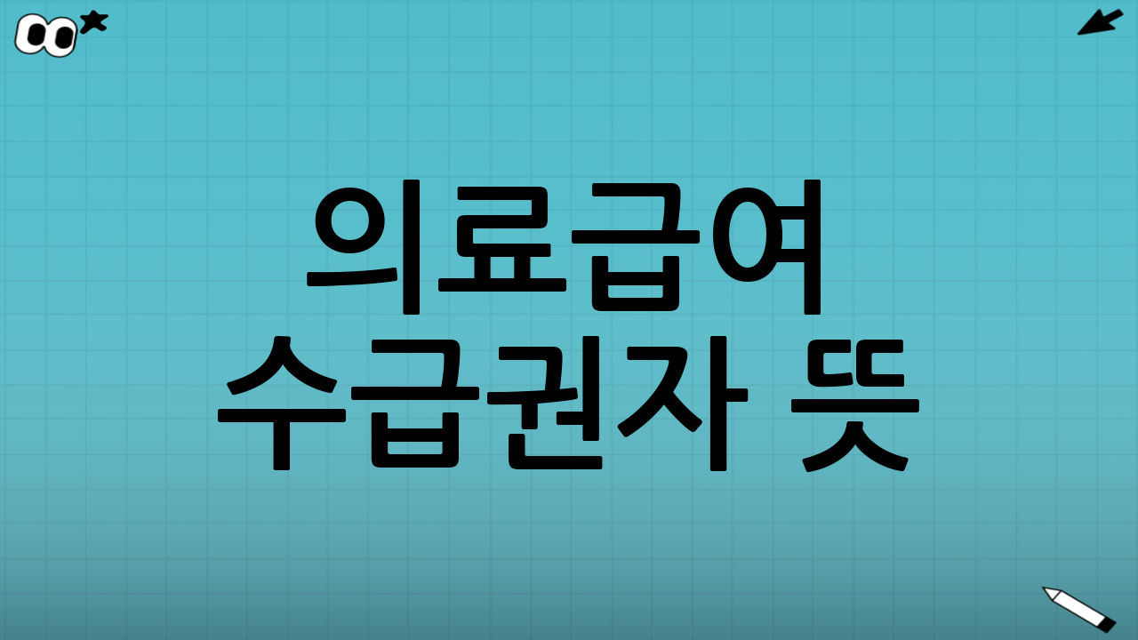 의료급여 수급권자 뜻: 한 문장으로 정리