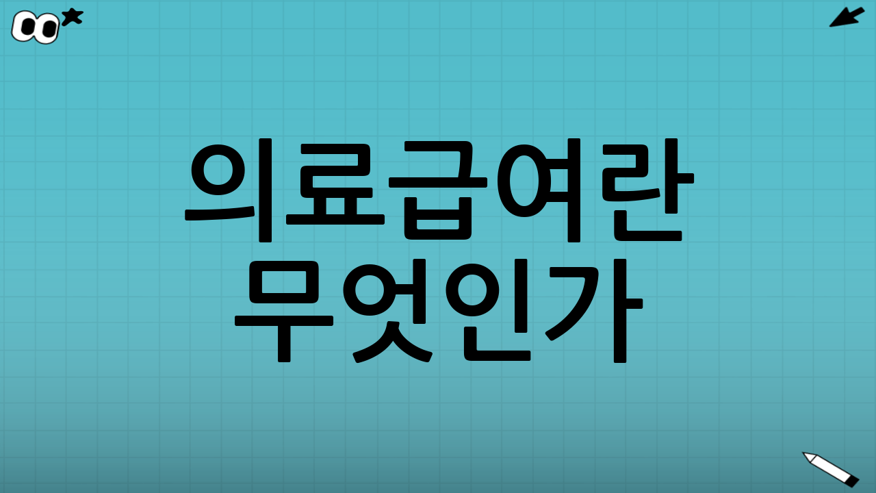 의료급여란 무엇인가: 건강보험과의 차이