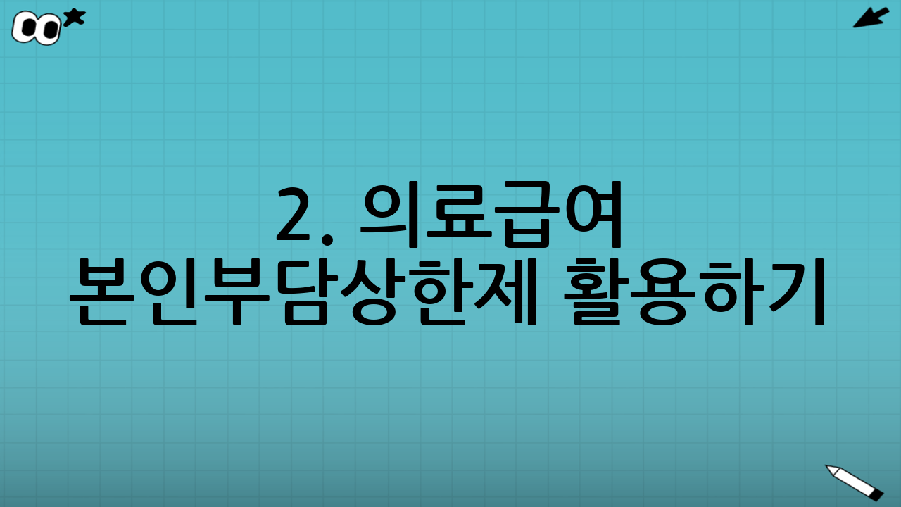 2. 의료급여 본인부담상한제 활용하기