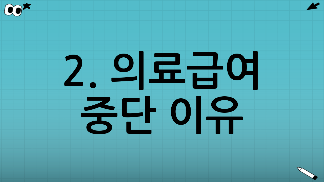 2. 의료급여 중단 이유: 핵심 원인 분석
