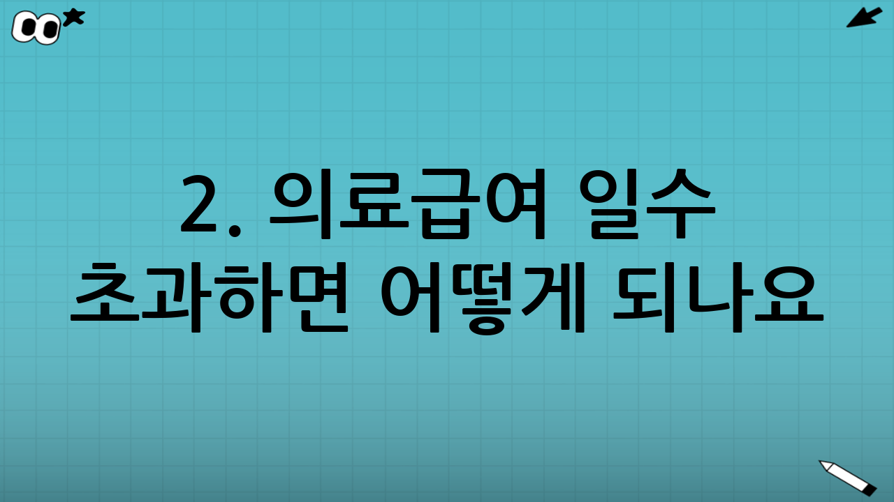 2. 의료급여 일수 초과하면 어떻게 되나요?