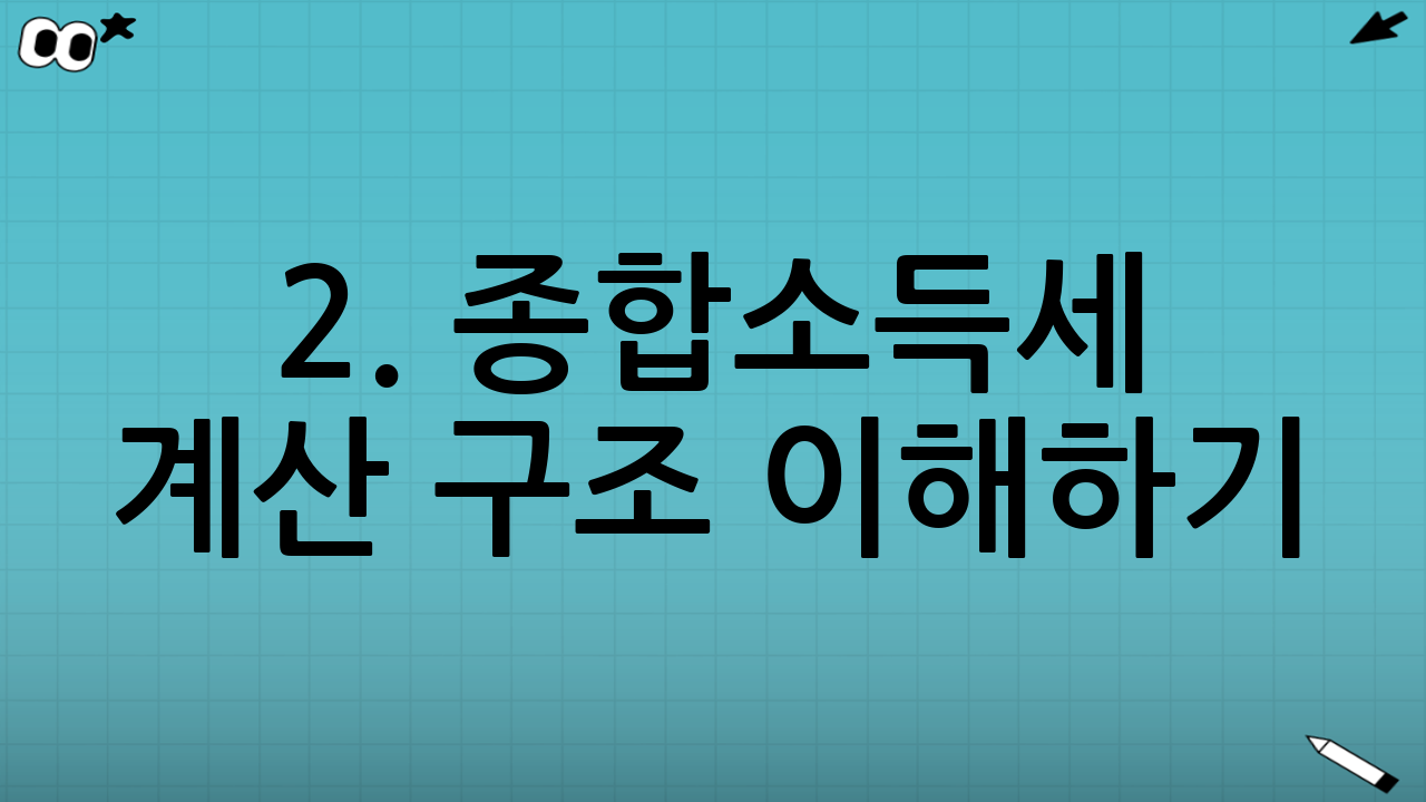 2. 종합소득세 계산 구조 이해하기