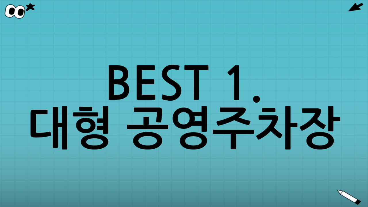 BEST 1. 대형 공영주차장(마트/운동장/공원 외곽)