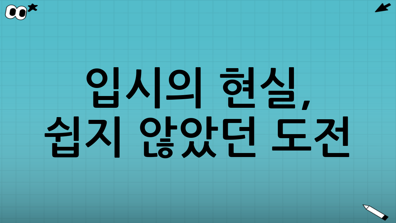 입시의 현실, 쉽지 않았던 도전