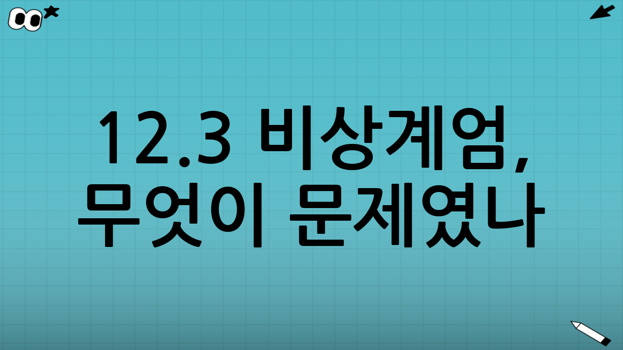 12.3 비상계엄, 무엇이 문제였나