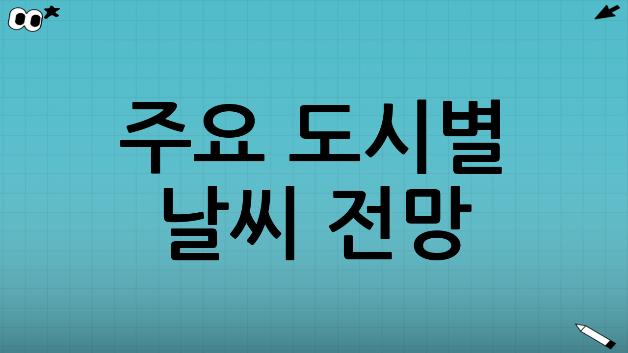 주요 도시별 날씨 전망