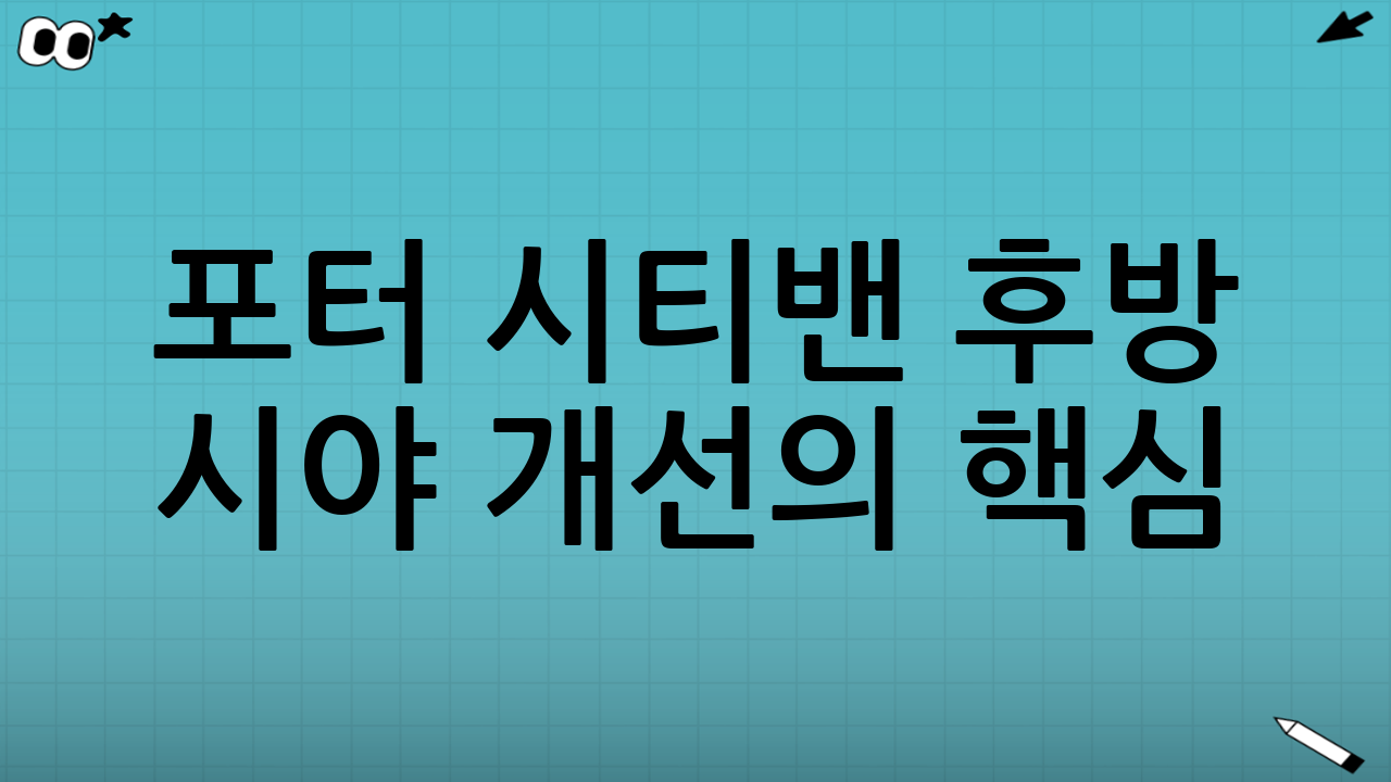 포터 시티밴 후방 시야 개선의 핵심: 룸미러 블랙박스