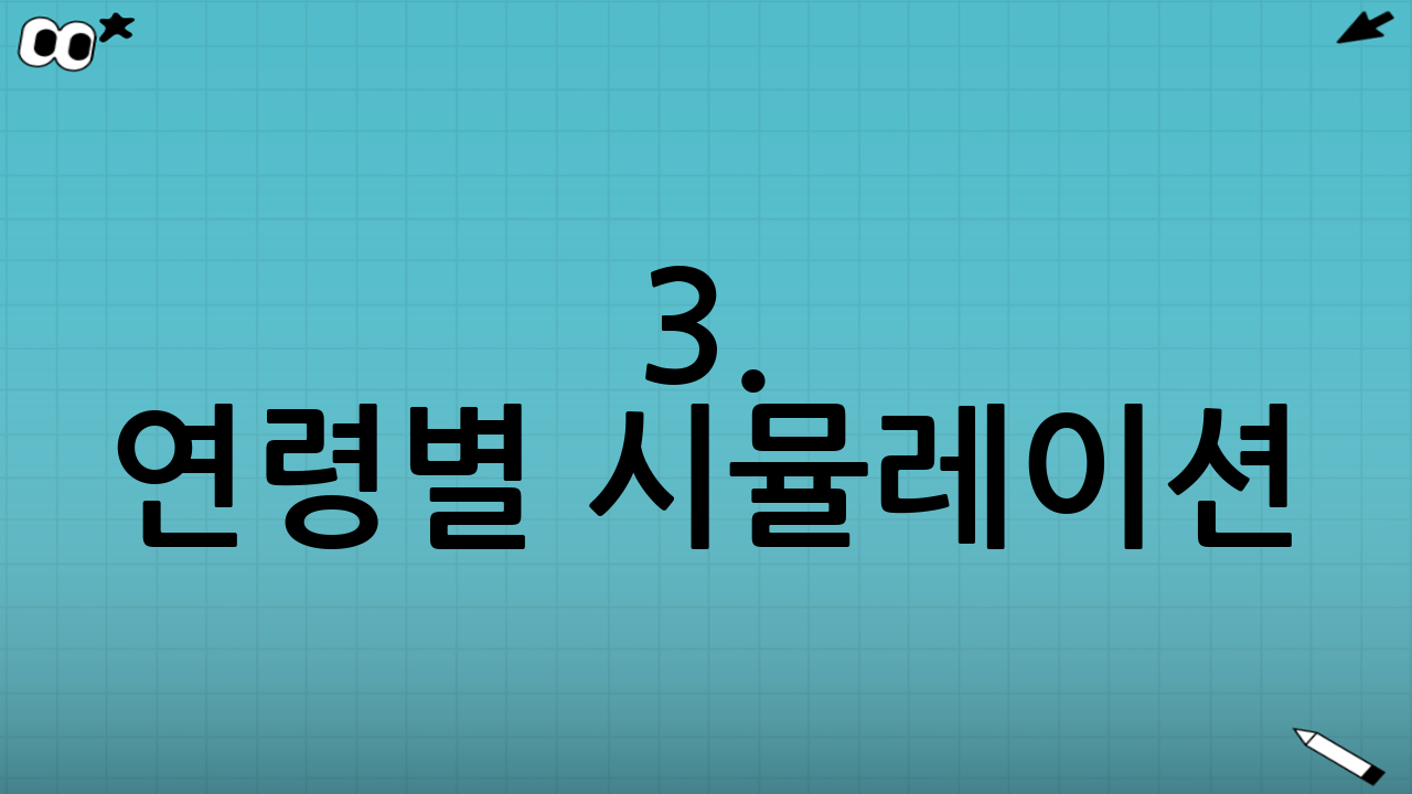 3. 연령별 시뮬레이션: 월 얼마를 저축해야 할까?