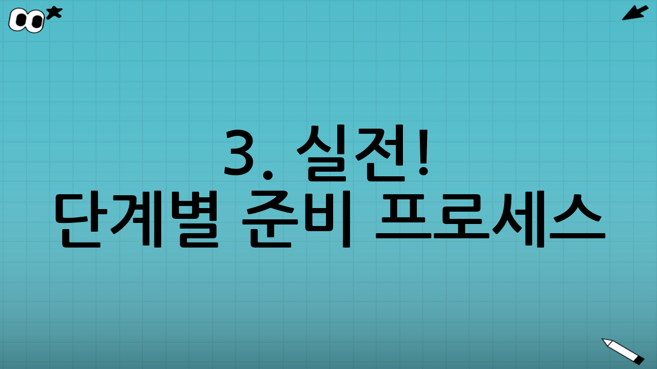 3. 실전! 단계별 준비 프로세스