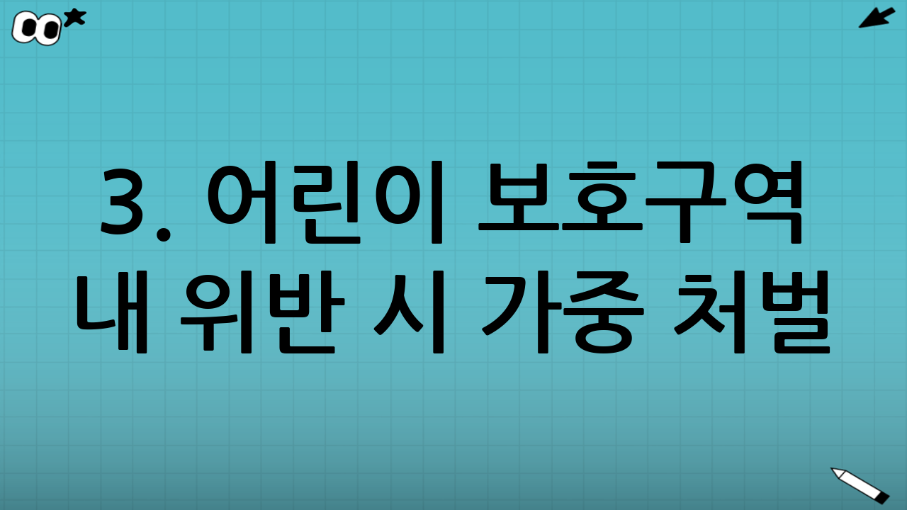 3. 어린이 보호구역 내 위반 시 가중 처벌
