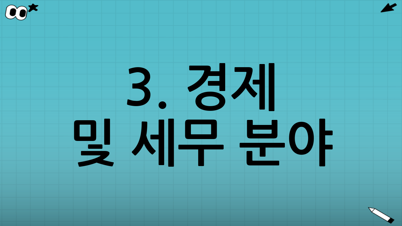 3. 경제 및 세무 분야: 투명성 강화와 과세 사각지대 해소