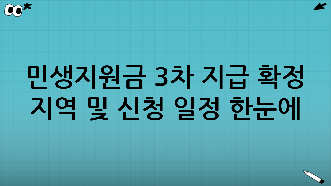 민생지원금 3차 지급 확정 지역 및 신청 일정 한눈에 보기(핵심 체크리스트)