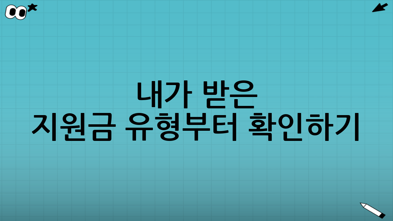 내가 받은 지원금 유형부터 확인하기