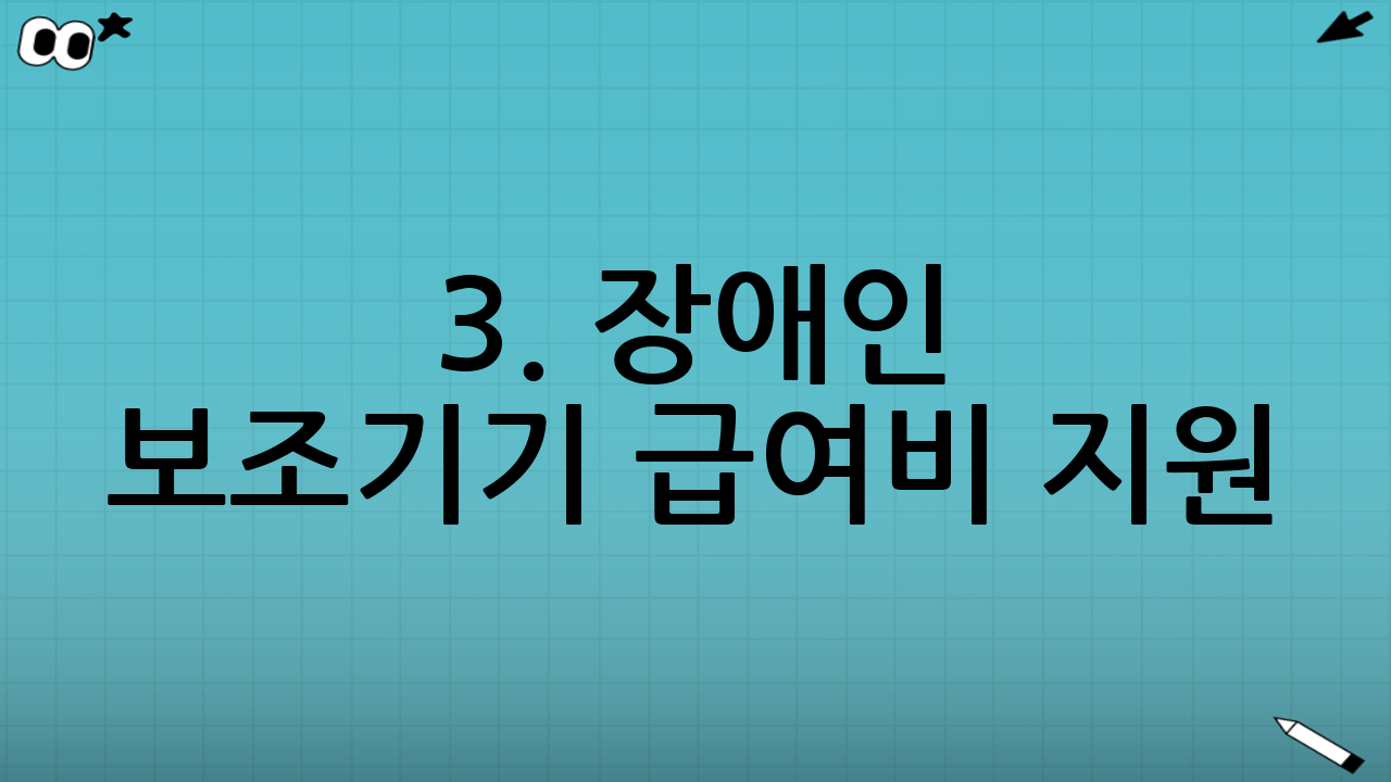 3. 장애인 보조기기 급여비 지원 (핵심 혜택)